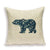 Coussin Ours Bleu