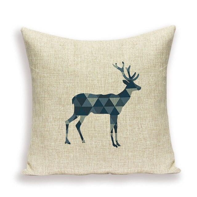 Coussin Renne de Noël | Housse Déco