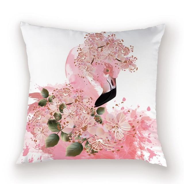Housse de coussin Flamant Rose Frida Kahlo
