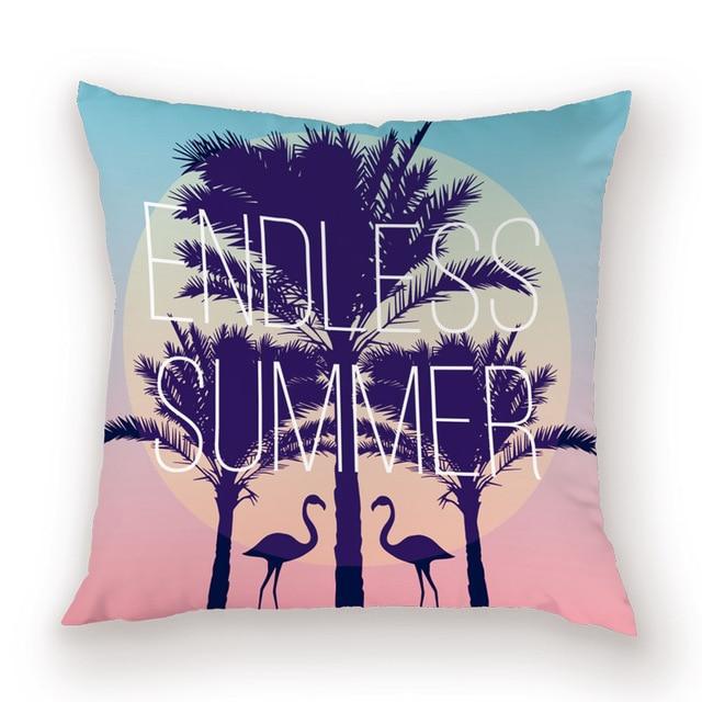 coussin flamant rose summer