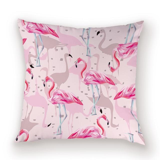 Housse de coussin Flamant Rose