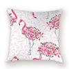 Housse de coussin Flamant Rose en Fleur