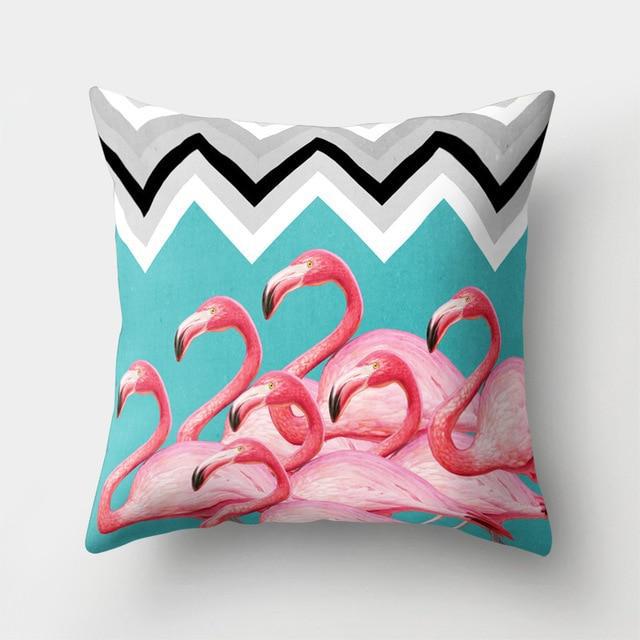 Coussin Motif Flamant Rose