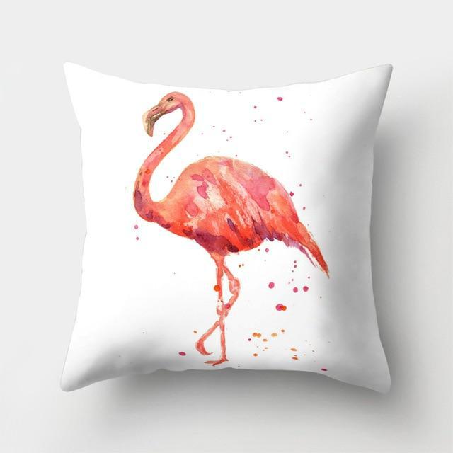 Housse de coussin Flamant Rose Orangée