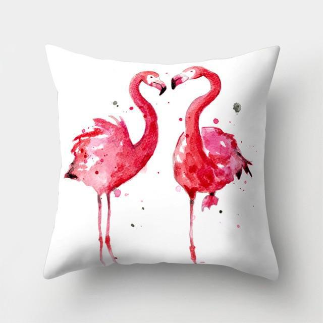 Housse de coussin Flamant Rose Framboise