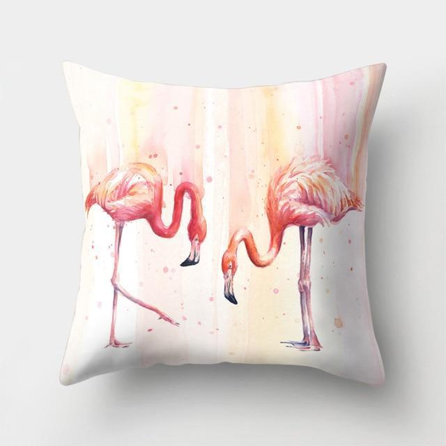 Housse de coussin Flamant Rose Pastel