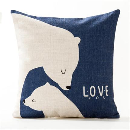 Housse de coussin Enfant Ours Blanc
