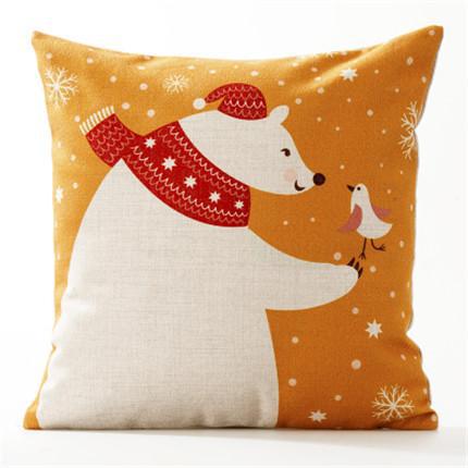 Housse de coussin Enfant Ours de Noël