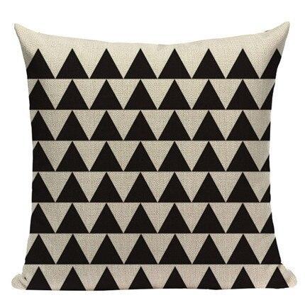 Coussin Motif Geometrique Noir et Blanc | Housse Déco