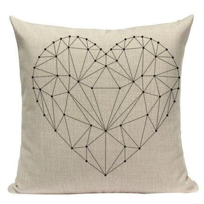 Coussin Dessin Géométrique | Housse Déco