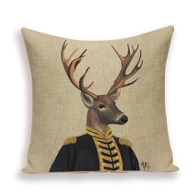 Housse de Coussin Cerf Habillé Napoléon