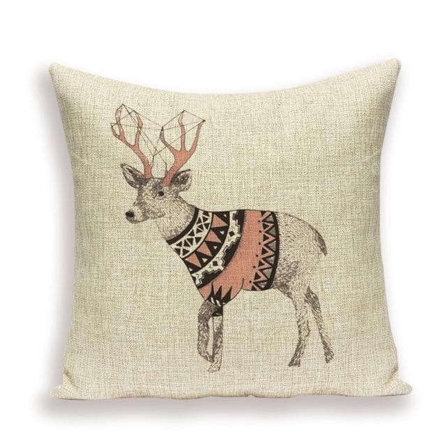 Housse de Coussin Renne Habillé