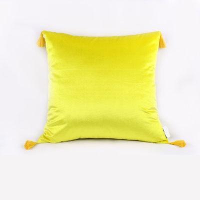 Housse Coussin Velours Jaune | Housse Déco