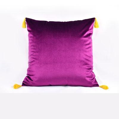 Coussin Velours Pompon | Housse Déco