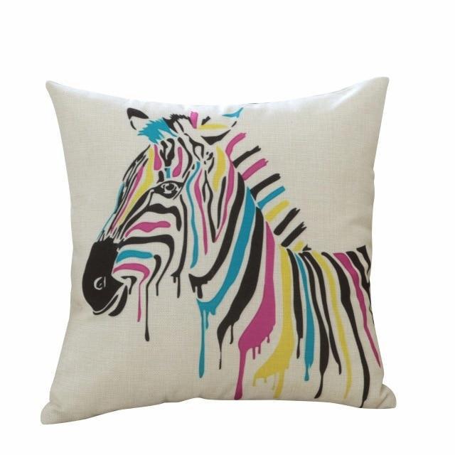 Coussin Zebre Couleurs