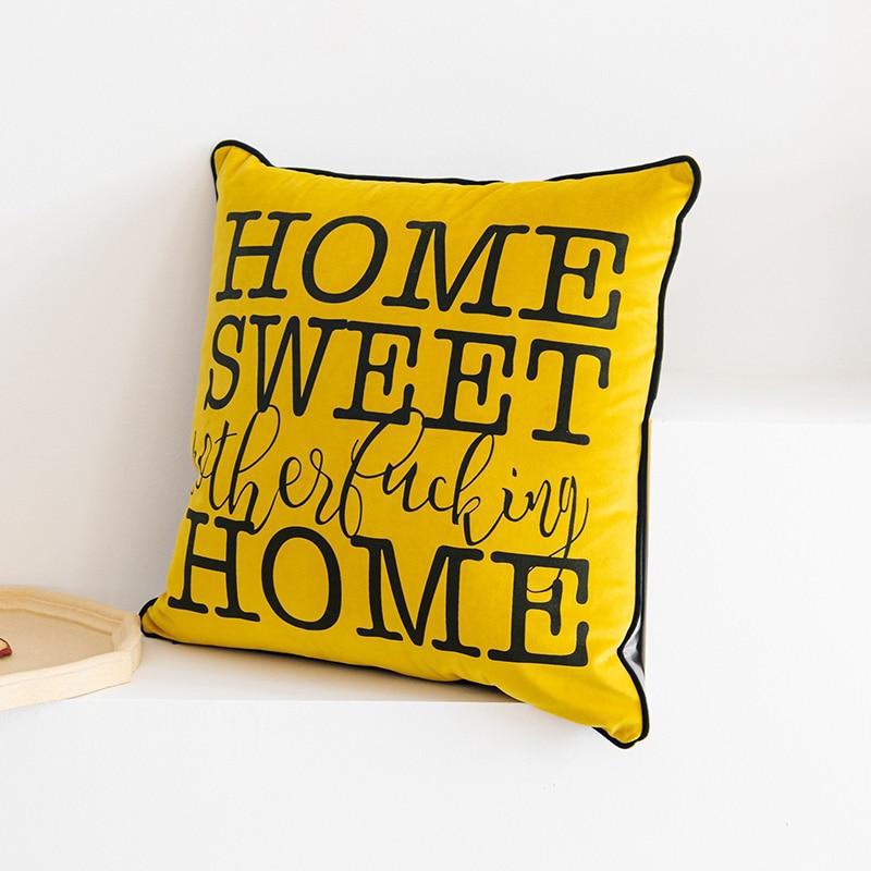 Coussin Velours Moutarde | Housse Déco