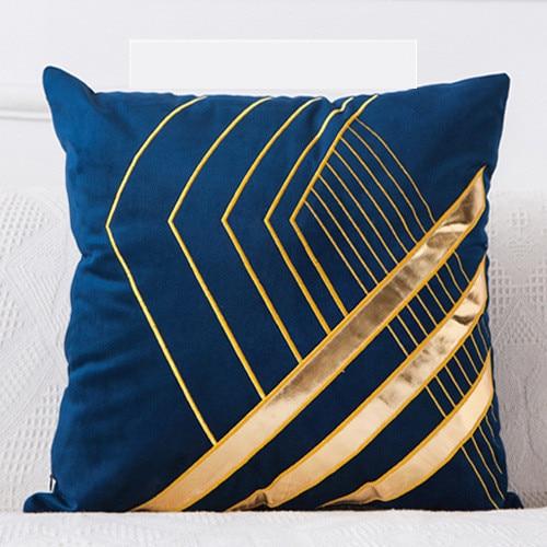 Coussin de Velours Bleu Marine | Housse Déco