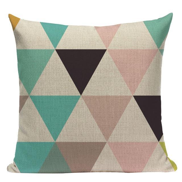 Coussin Scandinave Bleu Rose Pale | Housse Déco