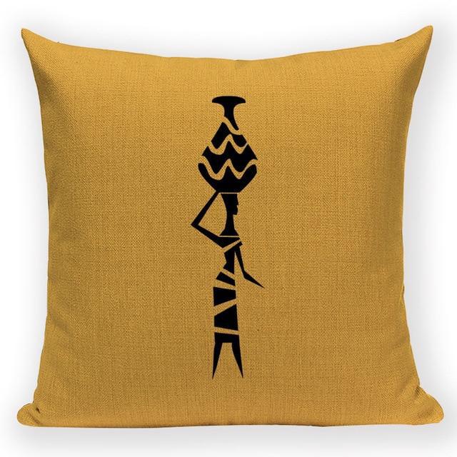 Coussin Africain Jaune | Housse Déco