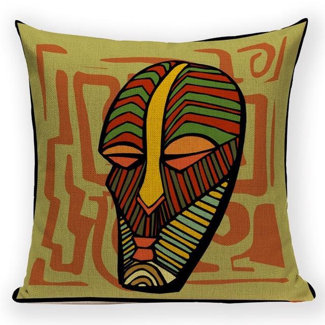 Coussin Visage Africain | Housse Déco