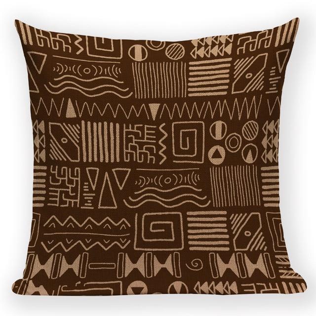 Coussin Ethnique Marron | Housse Déco