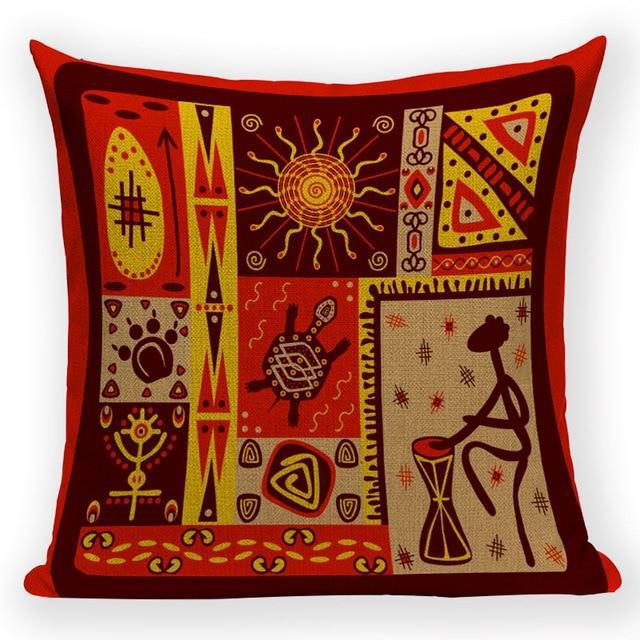 Housse Coussin Motif Africain | Housse Déco