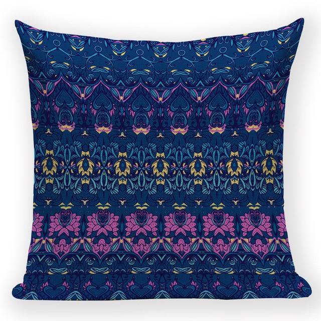 Coussin Ethnique Bleu | Housse Déco