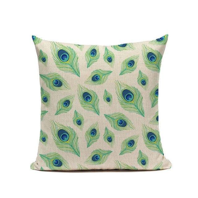 Housse de Coussin Motif Plume | Housse Déco
