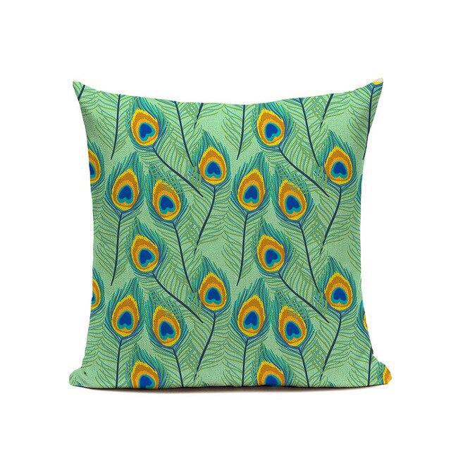 Housse de Coussin Paon | Housse Déco