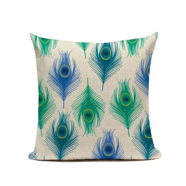 Coussin Paon | Housse Déco