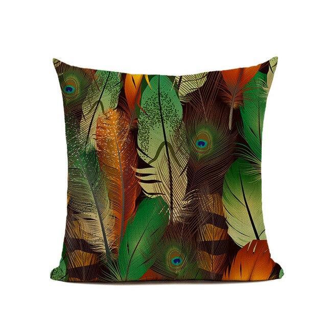 Coussin Motif Plume | Housse Déco