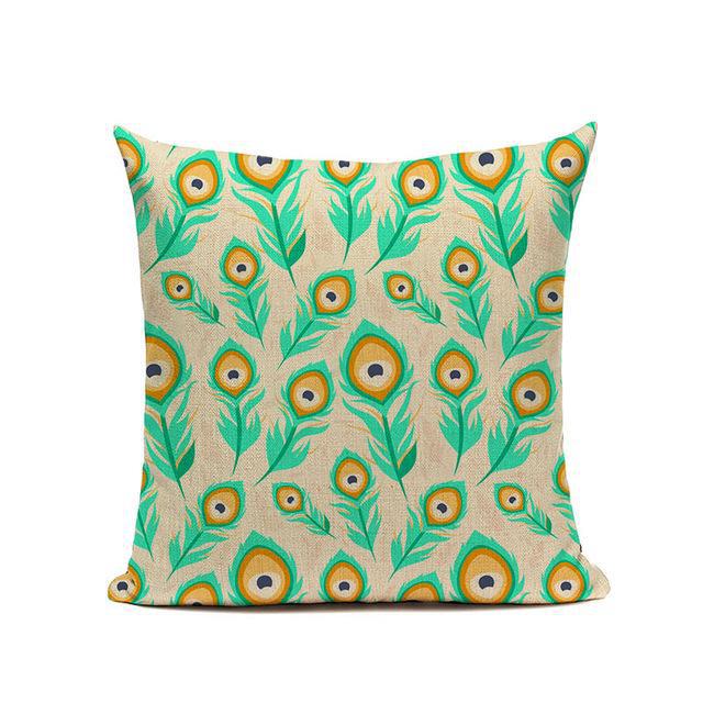 Coussin avec Motif Plume | Housse Déco