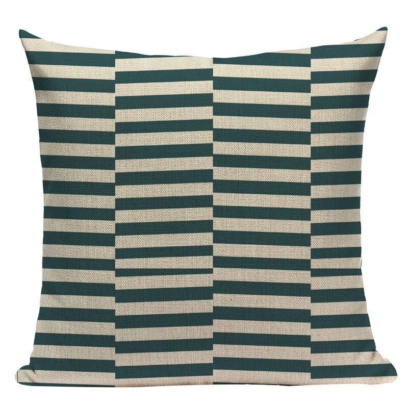 Coussin Graphique Vert | Housse Déco