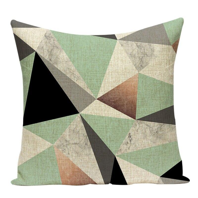 Housse Coussin Vert Noir | Housse Déco