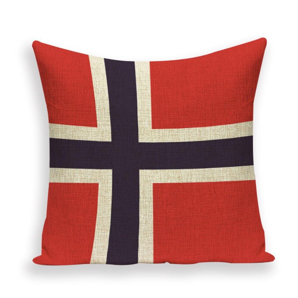 Coussin Drapeau Norvégien | Housse Déco