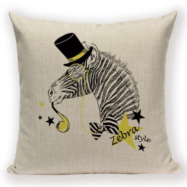 Coussin Blanc Zèbre