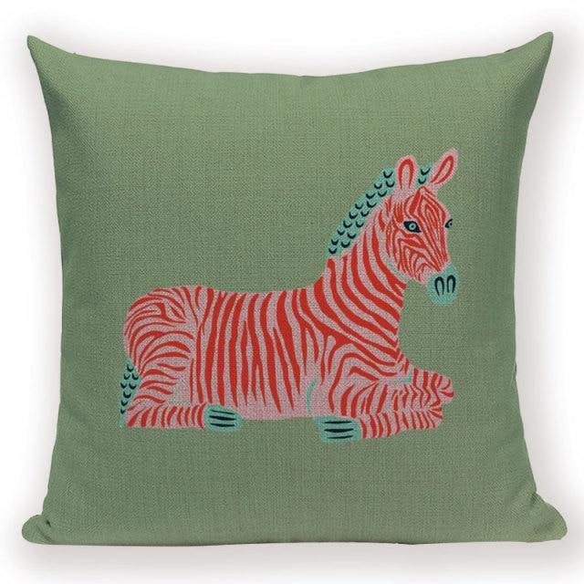 Coussin Zebre Rose
