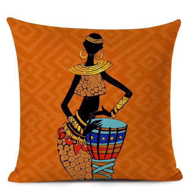 Coussin Ethnique Orange | Housse Déco