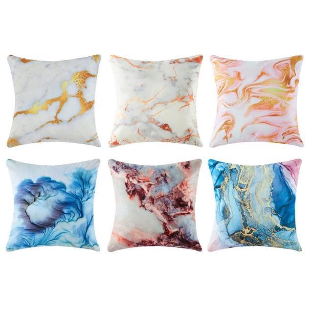 Collection Marbre Bleu 6 coussins