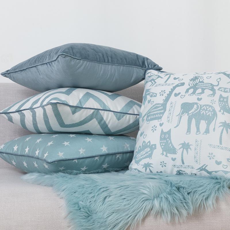 Coussin Bleu Pastel | Housse Déco