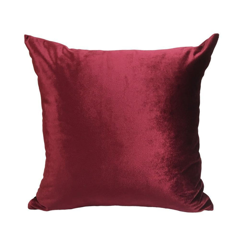 Coussin velours bordeaux