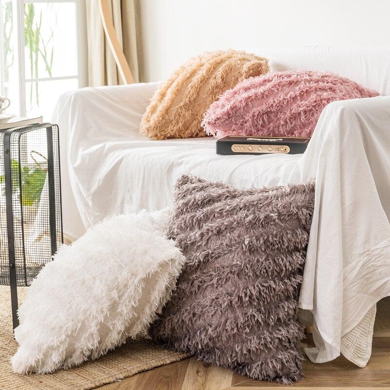 Housse De Coussin, Fausse Fourrure Deluxe Décoratif Canapé Chambre Lit Super Doux Peluche Mongolie Taie Oreiller 45x45cm Noir 90764182 Housse De Coussin, Fausse Fourrure Deluxe Décoratif Canapé Chambre Lit Super Doux Peluche Mongolie Taie Oreiller 45x45cm Noir 90764182