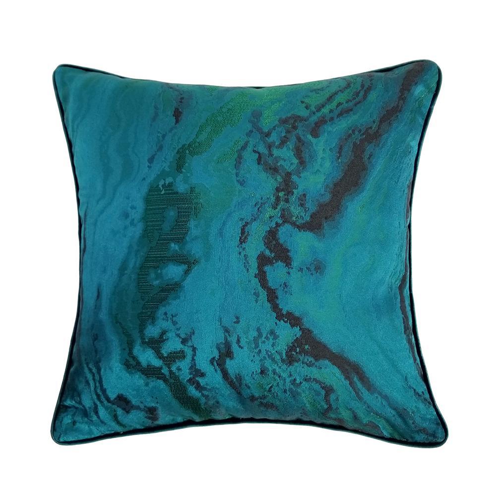 Coussin Bleu Paon | Housse Déco