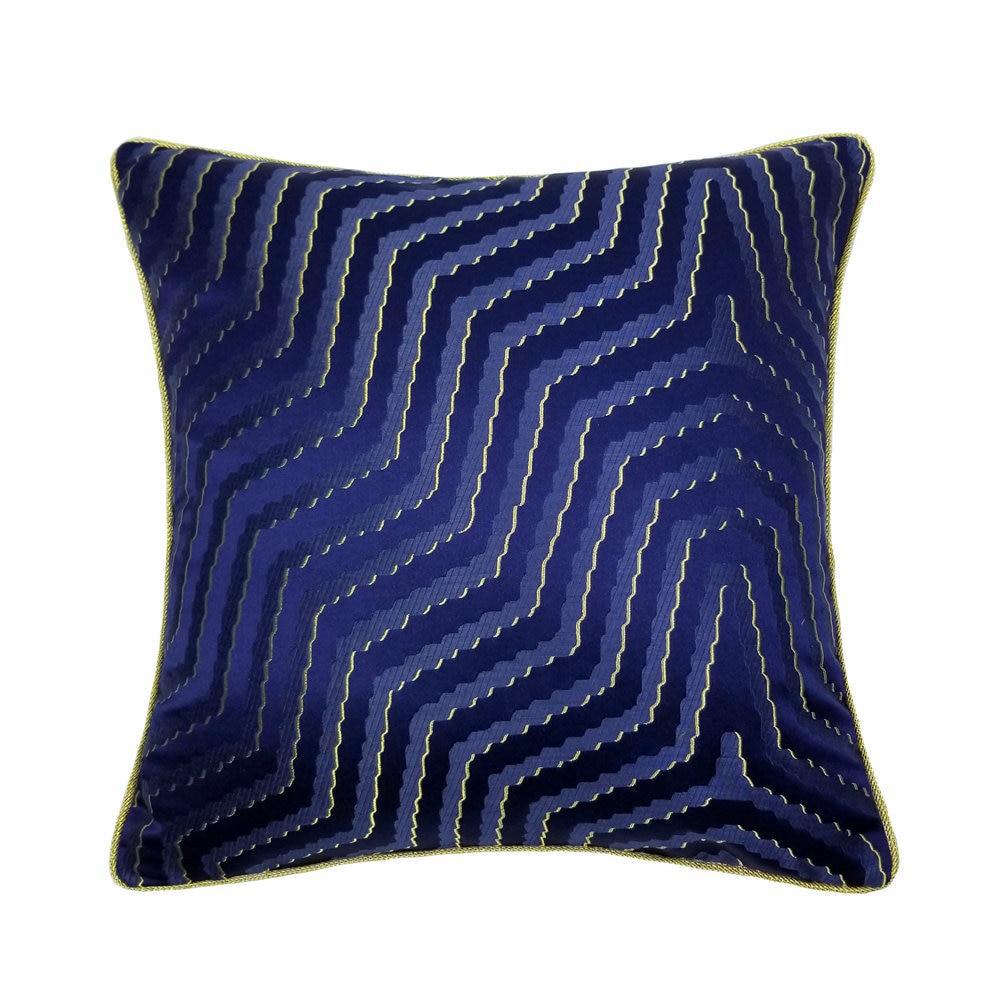 Coussin Bleu Marine et Or | Housse Déco