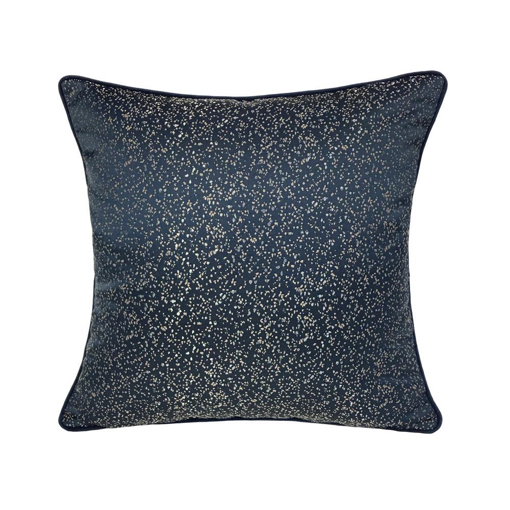Coussin Bleu Nuit et Or | Housse Déco