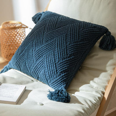 Coussin Coton Bleu