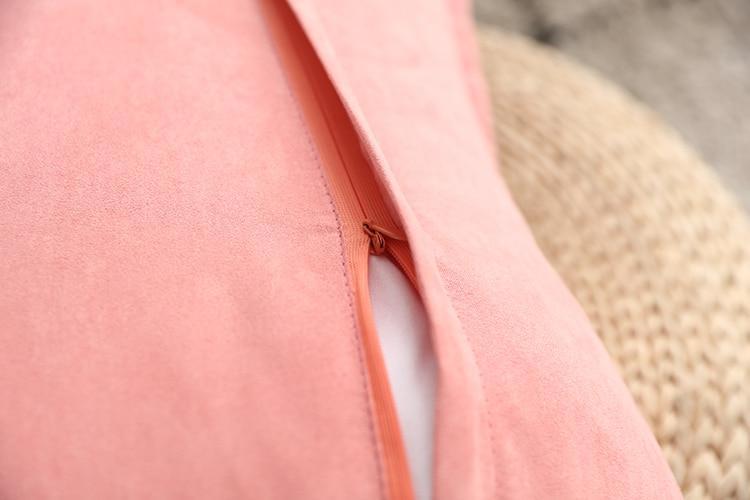 Coussin Velours Rose Poudré