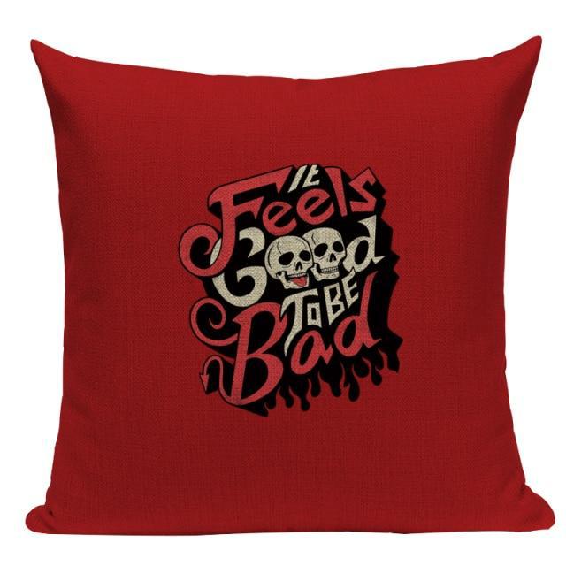 Coussin Tête de Mort Rouge