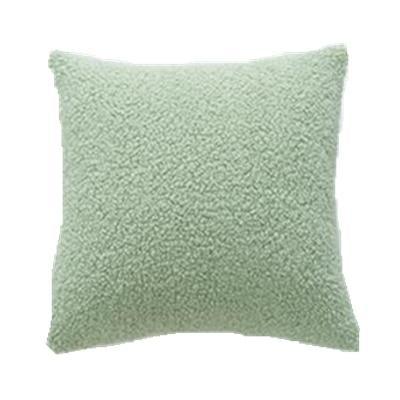 Coussin en Fourrure Vert d'Eau