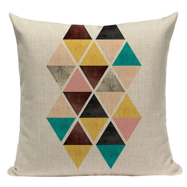 Coussin Triangle Jaune | Housse Déco